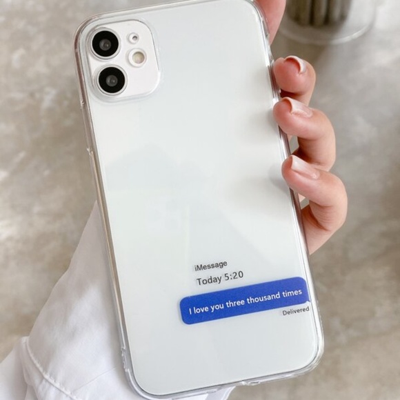 Text  Message Clear / transparent  iPhone case - Picture 1 of 5
